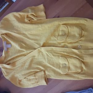 Yellow banana republic short sleeve button up